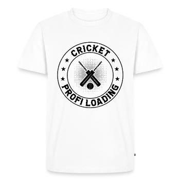 Cricket Professional Loading - Joueur de cricket Cricket - T-shirt Premium bio Homme - blanc - Devant - Nico (187cm)