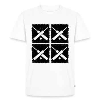 Cricket Retro Cricket Joueur de cricket - T-shirt Premium bio Homme - blanc - Devant - Nico (187cm)