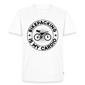 Bikepacking Is My Cardio - Gravel Bike Bikepacking - Men's Premium Organic T-Shirt - white - Front - Nico (187cm)