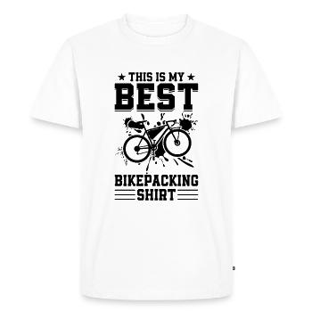 C’est ma meilleure chemise de bikepacking vélo de gravier - T-shirt Premium bio Homme - blanc - Devant - Nico (187cm)