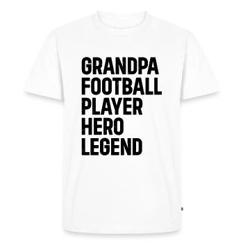 American Football Grandpa Football Player Hero Leg - Men's Premium Organic T-Shirt - white - Front - Nico (187cm)