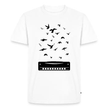 Harmonica Instrumant Harmonica Player - Men's Premium Organic T-Shirt - white - Front - Nico (187cm)