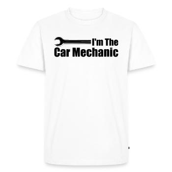 Mécanicien automobile - Je suis le mécanicien automobile - T-shirt Premium bio Homme - blanc - Devant - Nico (187cm)