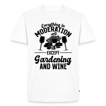Gardening - Everything In Moderation Except Garden - Men's Premium Organic T-Shirt - white - Front - Nico (187cm)