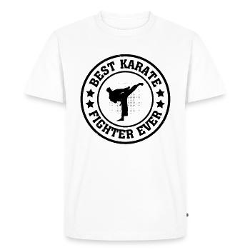 Best Karate Fighter ever - Karate Fighter - Men's Premium Organic T-Shirt - white - Front - Nico (187cm)