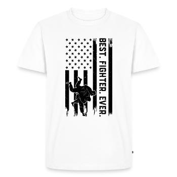 Judo Fighter Best Fighter Ever - Judo - Men's Premium Organic T-Shirt - white - Front - Nico (187cm)