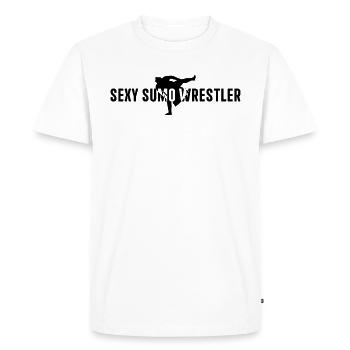 Sexy sumo wrestler - Sumo Fighter Sumo Wrestler - Men's Premium Organic T-Shirt - white - Front - Nico (187cm)