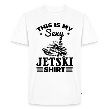 This is my sexy Jetski shirt Jetski Rider Jetski D - Men's Premium Organic T-Shirt - white - Front - Nico (187cm)
