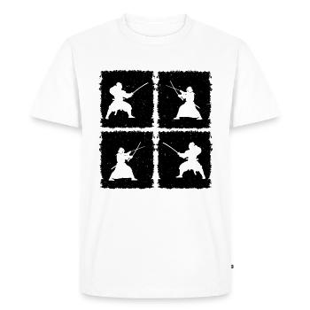 Japanese Kendo Kendo Wrestling Kendo Wrestler - Men's Premium Organic T-Shirt - white - Front - Nico (187cm)