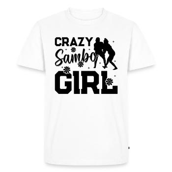 Fille Sambo Folle - T-shirt Premium bio Homme - blanc - Devant - Nico (187cm)