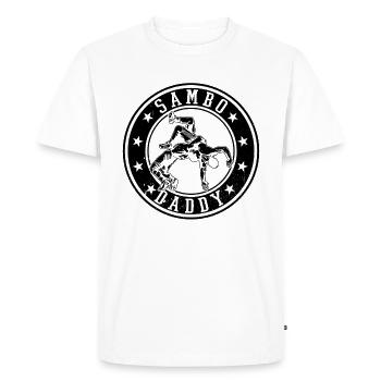 Sambo Daddy Sambo Fighter Daddy - Men's Premium Organic T-Shirt - white - Front - Nico (187cm)