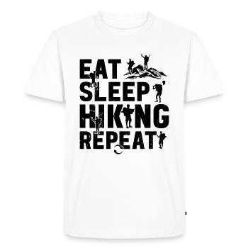 Eat Sleep Hiking Repeat - Hiking Lover - Men's Premium Organic T-Shirt - white - Front - Nico (187cm)