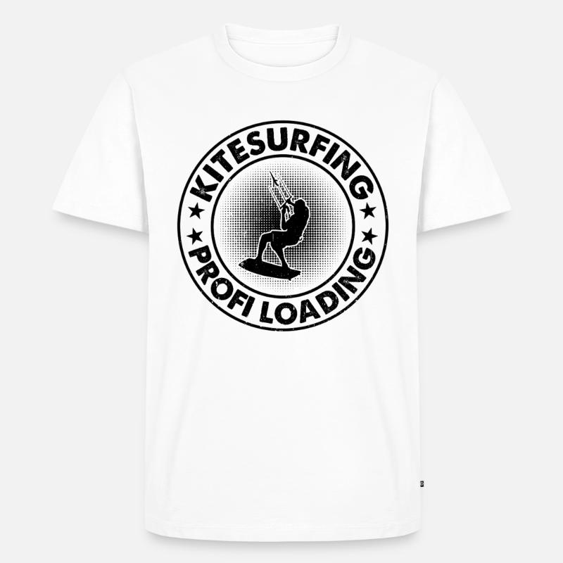 Kitesurfing profi loading - Kiteboarding - Männer Premium Bio T-Shirt - Weiß