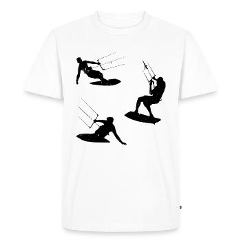 Kitesurfer Kitesurfing Watersports Kiteboarding - Men's Premium Organic T-Shirt - white - Front - Nico (187cm)