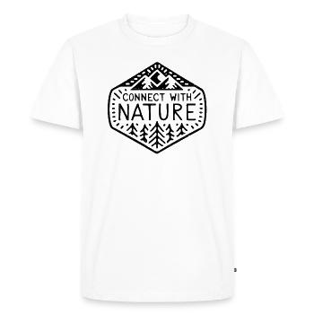 Connect with nature - Men's Premium Organic T-Shirt - white - Front - Nico (187cm)