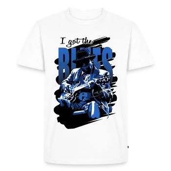 Got the blues - Men's Premium Organic T-Shirt - white - Front - Nico (187cm)