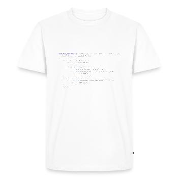 Software code - Men's Premium Organic T-Shirt - white - Front - Nico (187cm)