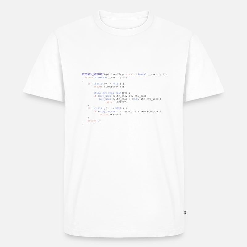 Software code - Men's Premium Organic T-Shirt - white