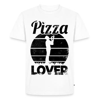 Amateurs de pizza - T-shirt Premium bio Homme - blanc - Devant - Nico (187cm)