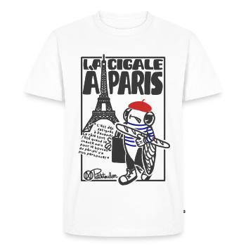 Cigale Paris - Men's Premium Organic T-Shirt - white - Front - Nico (187cm)
