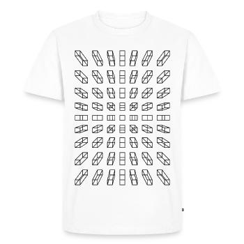 Hypno Bars: Pixels, Illusion & Retro - Men's Premium Organic T-Shirt - white - Front - Nico (187cm)