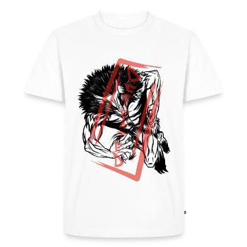The defeated: Werewolf Monster - Men's Premium Organic T-Shirt - white - Front - Nico (187cm)