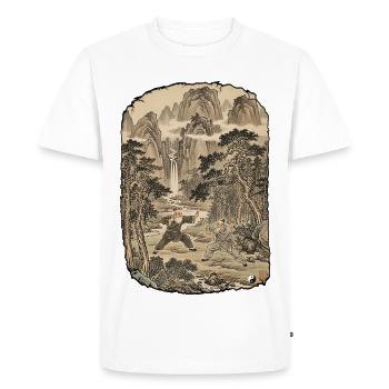 Kung Fu Tradition - Men's Premium Organic T-Shirt - white - Front - Nico (187cm)