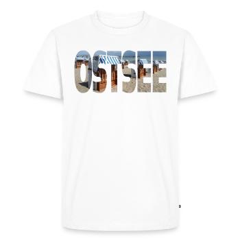mer Baltique - T-shirt Premium bio Homme - blanc - Devant - Nico (187cm)