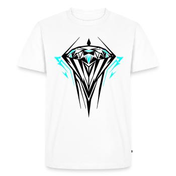 Diamond Jewel Gemstone - Men's Premium Organic T-Shirt - white - Front - Nico (187cm)