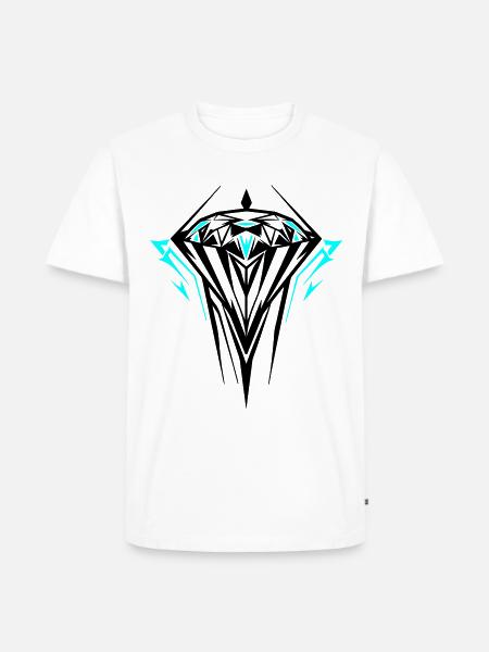 Diamond Jewel Gemstone - Men's Premium Organic T-Shirt - white