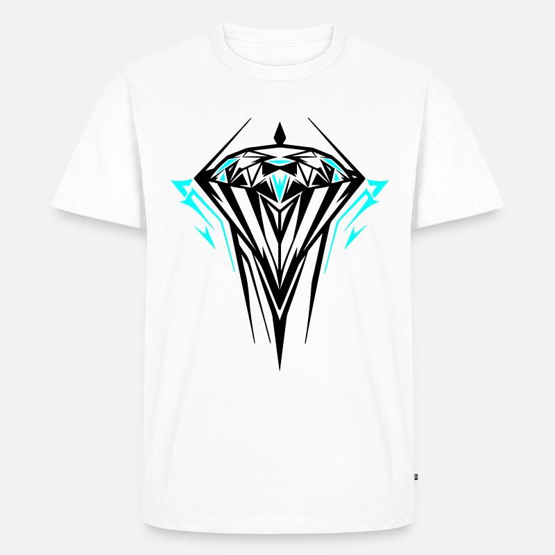 Diamant Juwel Edelstein - Männer Premium Bio T-Shirt - Weiß