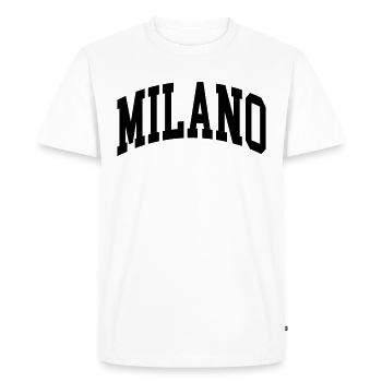 Milan - T-shirt Premium bio Homme - blanc - Devant - Nico (187cm)