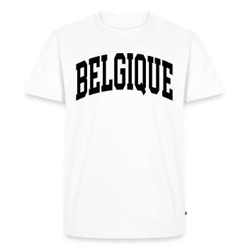 Belgique - T-shirt Premium bio Homme - blanc - Devant - Nico (187cm)