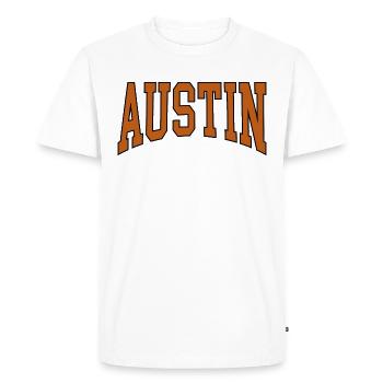Austin - Men's Premium Organic T-Shirt - white - Front - Nico (187cm)