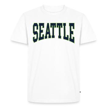 Seattle - T-shirt Premium bio Homme - blanc - Devant - Nico (187cm)
