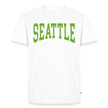 Seattle - T-shirt Premium bio Homme - blanc - Devant - Nico (187cm)
