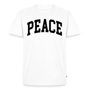 Paix - T-shirt Premium bio Homme - blanc - Devant - Nico (187cm)