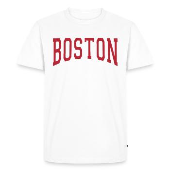 Boston - T-shirt Premium bio Homme - blanc - Devant - Nico (187cm)