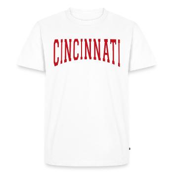 Cincinnati - T-shirt Premium bio Homme - blanc - Devant - Nico (187cm)