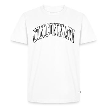 Cincinnati - T-shirt Premium bio Homme - blanc - Devant - Nico (187cm)