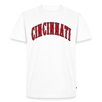 Cincinnati - T-shirt Premium bio Homme - blanc - Devant - Nico (187cm)