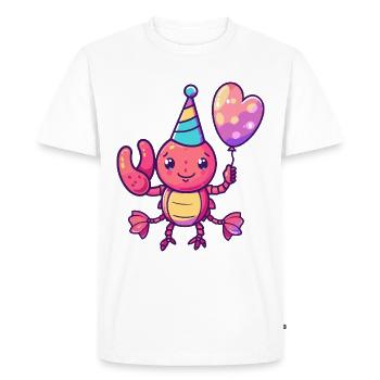 Homard Crabe Anniversaire Bébé - T-shirt Premium bio Homme - blanc - Devant - Nico (187cm)