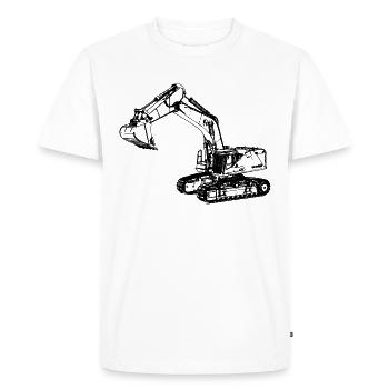 Bagger Kettenbagger Erdbau Tiefbau excavatrice - Männer Premium Bio T-Shirt - Weiß - Vorne - Nico (187cm)