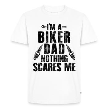 I'm a biker dad with nothing scared - Men's Premium Organic T-Shirt - white - Front - Nico (187cm)