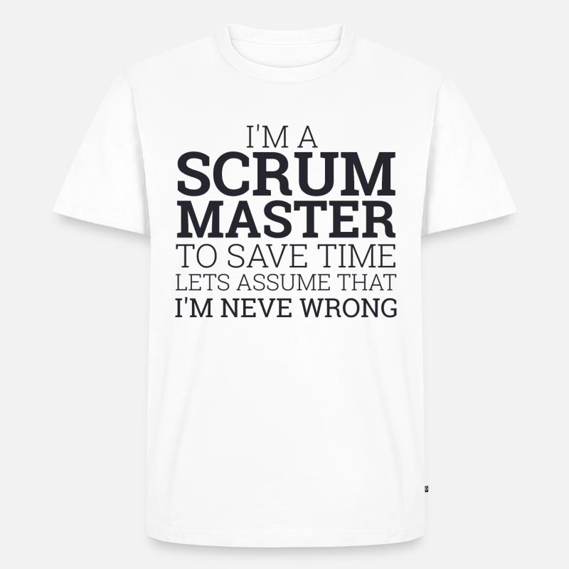 "Scrum Master" | Scrum Master - Männer Premium Bio T-Shirt - Weiß