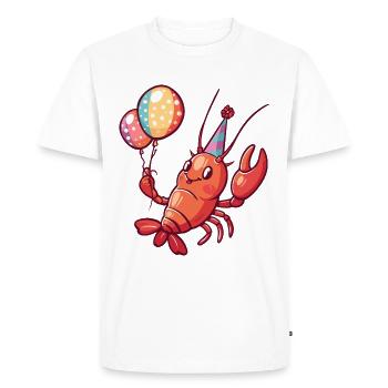 Lobster Crab Birthday Comic - Men's Premium Organic T-Shirt - white - Front - Nico (187cm)