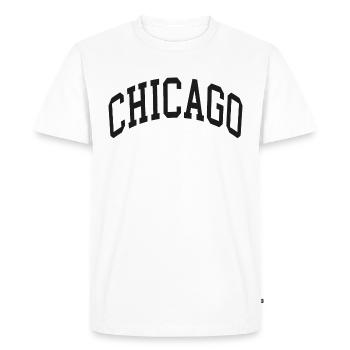 Chicago - Men's Premium Organic T-Shirt - white - Front - Nico (187cm)