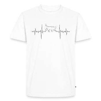 Amour de chat - T-shirt Premium bio Homme - blanc - Devant - Nico (187cm)