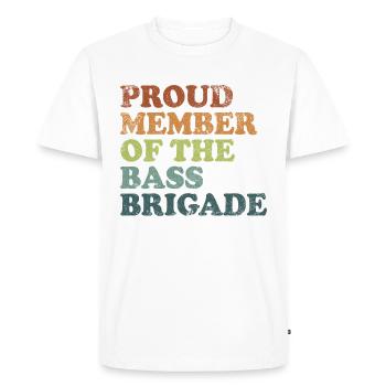 Fier membre de la Bass Brigade - rétro sombre - T-shirt Premium bio Homme - blanc - Devant - Nico (187cm)