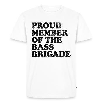 Fier membre de la Bass Brigade - noir - T-shirt Premium bio Homme - blanc - Devant - Nico (187cm)